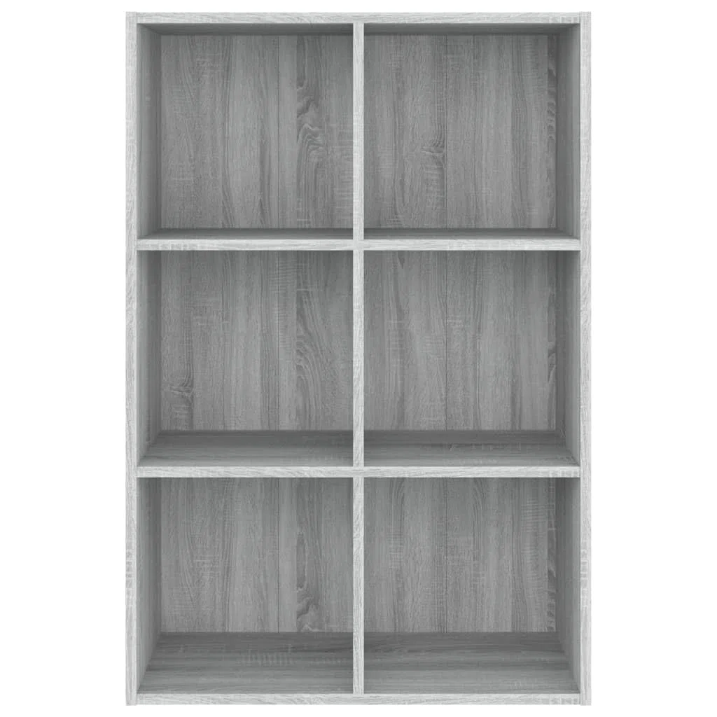 Mensola da soggiorno per libri e decorazioni, libreria/credenza grigia Sonoma 66 x 30 x 98 cm, materiale in legno per libri, soggiorno, studio, ufficio