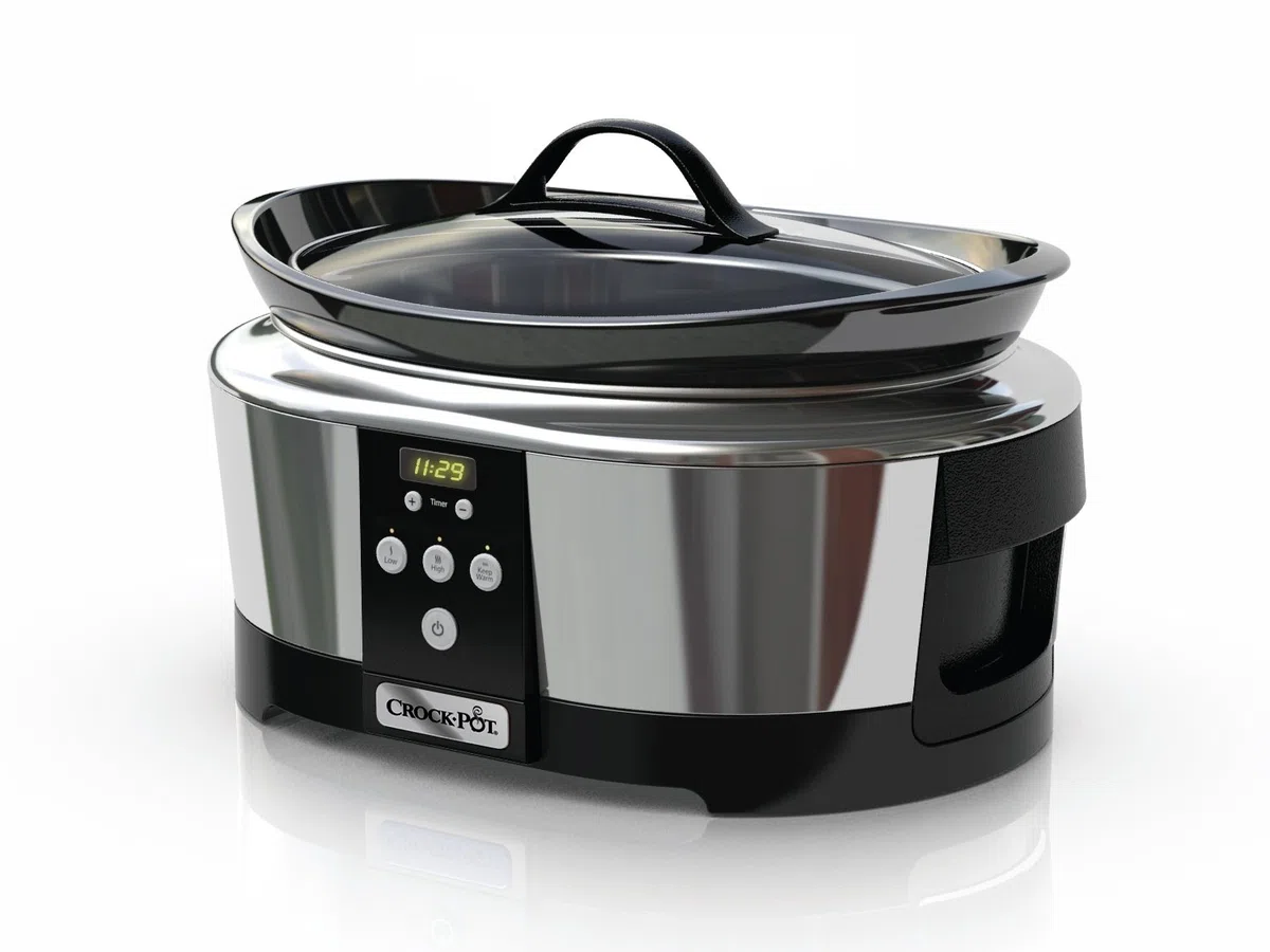 Crock-Pot Slow Cooker. 5.7 Litre. Polished Stainless Steel