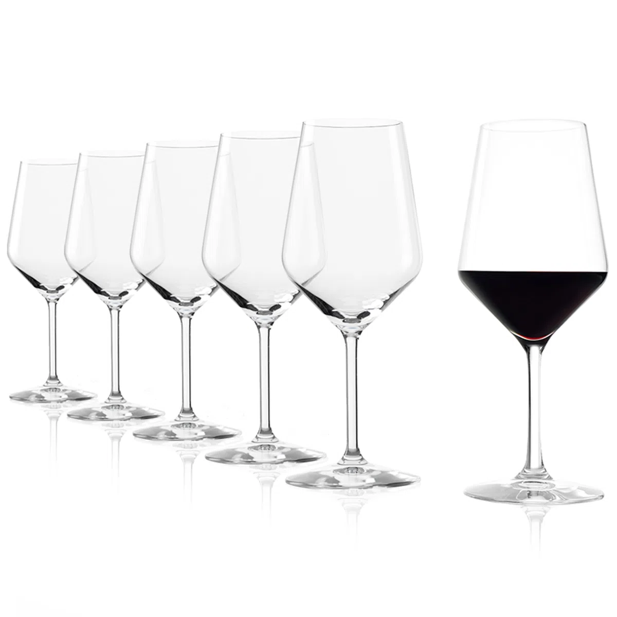 Stölzle Lausitz Bicchieri da Vino Rosso Revolution Set di 6, 490 ml – Calici in Cristallo di Alta Qualità per Vini Rossi – Lavabili in Lavastoviglie e Resistenti agli Urti