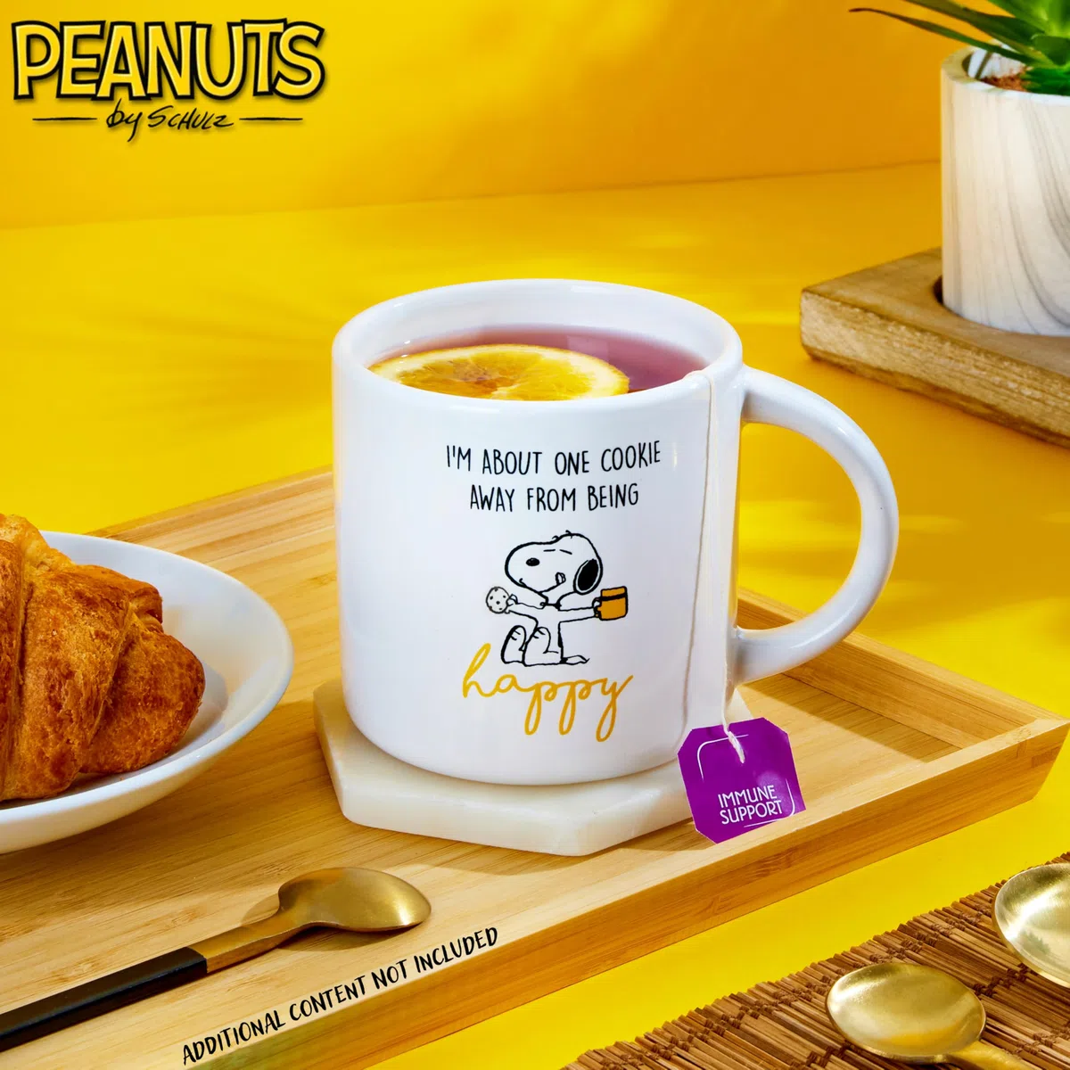 Peanuts Snoopy Tazza Caffe o Tazze Cappuccino, Carina Tazza in Ceramica per Donne Adolescenti, Regalo per Ufficio Donna (Caffè Bianco/Giallo 400ml)