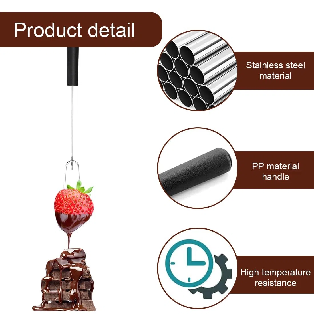 WeddHuis Set di 4 Forchette per Praline, Acciaio Inossidabile Utensili per Cioccolato e Dolci, Posate Fai-da-Te per Praline Artigianali, Caramelle, Cioccolatini, Tartufi (con Griglia)