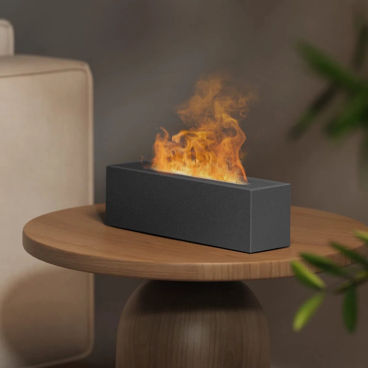 Diffusore di Oli Essenziali con Effetto Fiamma, Ankrs Umidificatore 200ML, 3 in 1 Diffusore Ambiente, Diffusore di Aromi di Fuoco, Luce Regolabile, Spegnimento Automatico