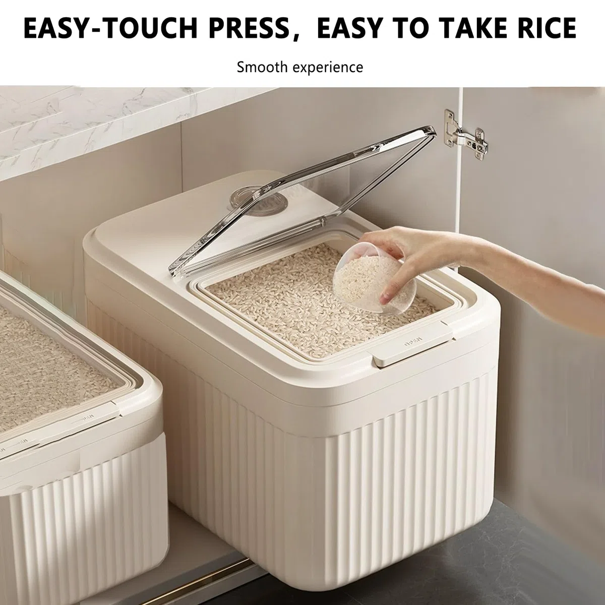Contenitore ermetico per alimenti, 5 kg, contenitori alimentari con coperchi, contenitore per cereali, riso, farina e alimenti secchi