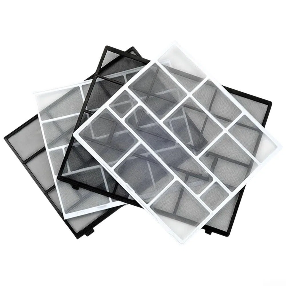 Schermo antipolvere per condizionatore d'aria, 2 pezzi, accessori filtro per unità interna per aria pulita (37,7 x 29,4)