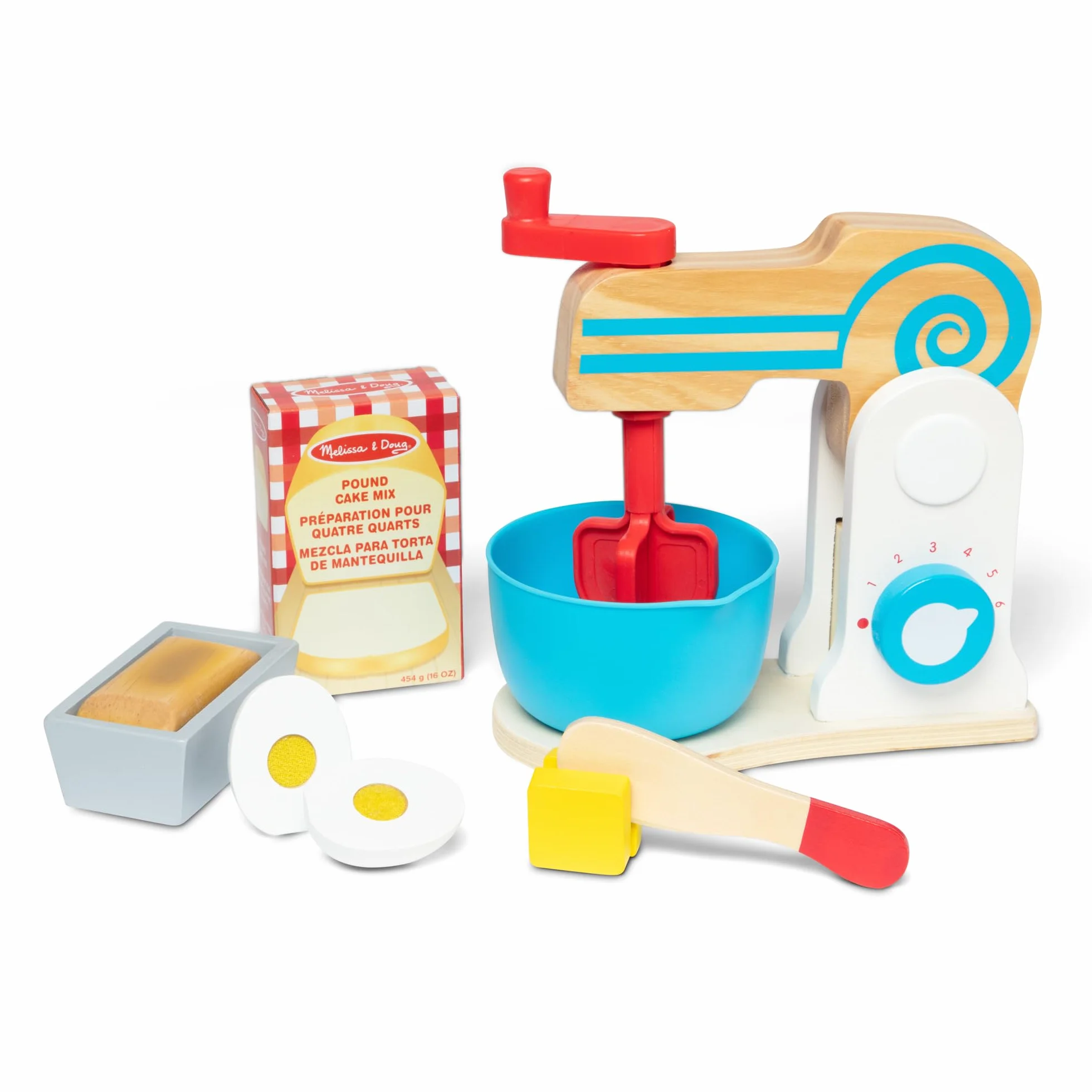 Melissa & Doug Set planetaria per preparazione torte in legno (11 pezzi) -Accessori e cibi per cucina giocattolo Giocare a Preparare Una Torta Bambini