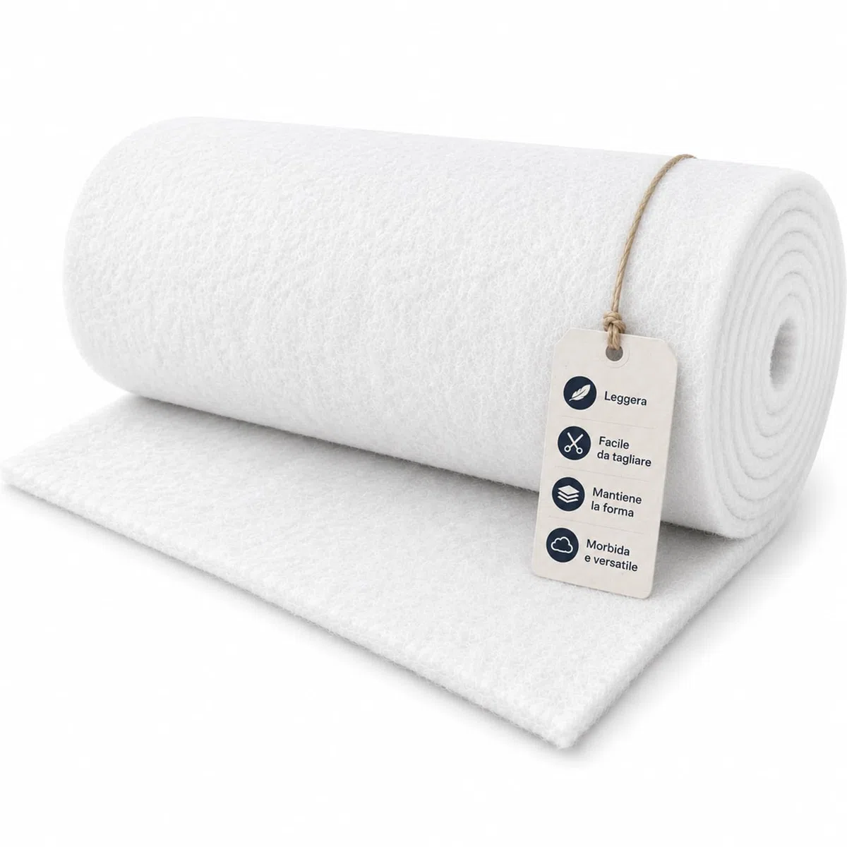 Ovatta Imbottitura in Poliestere 150 g/m² 160 cm di Larghezza, Vendita al Metro, Morbida e Leggera, Tappezzeria, Cuscini, Trapunte, Cucito e Hobby Creativi (Bianco 150 g/m², 100 cm x 160 cm)