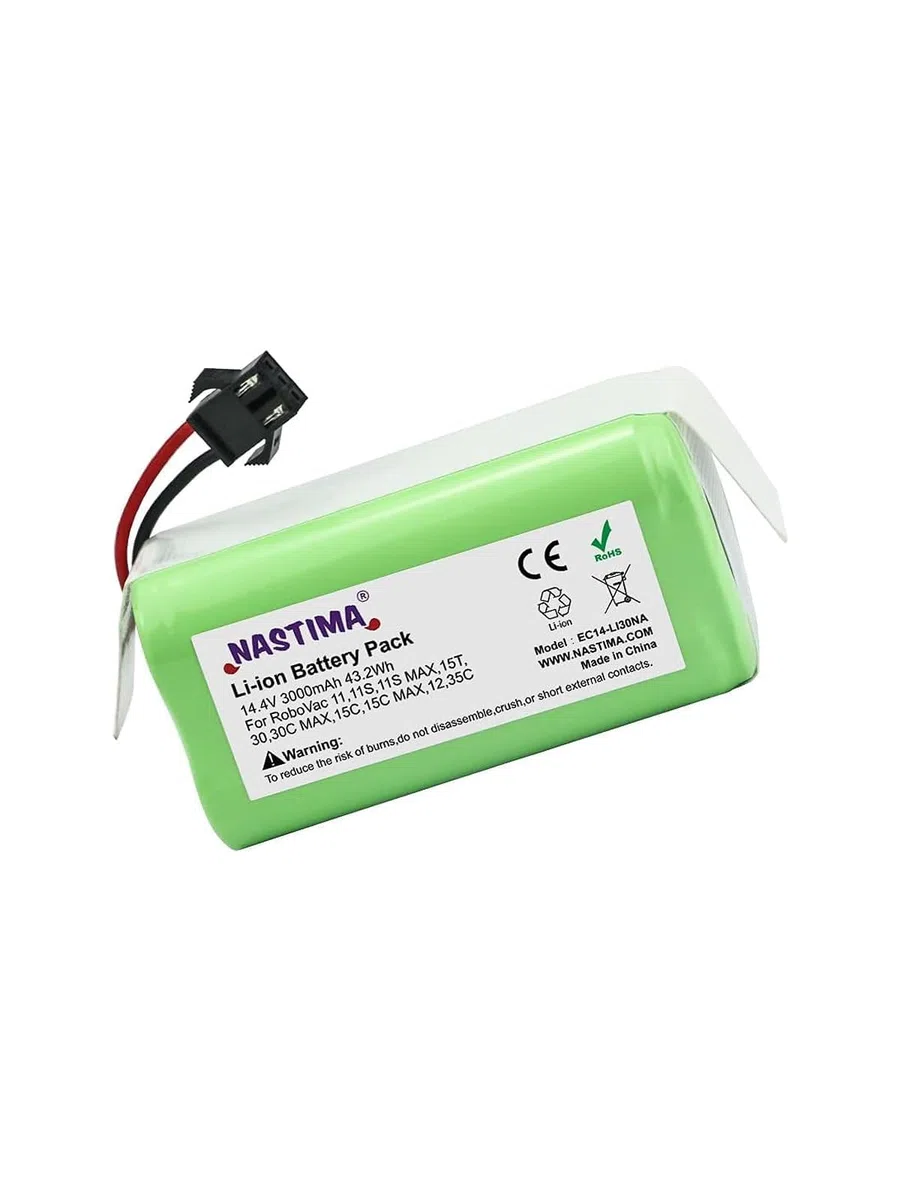 NASTIMA 14,4V 3000mAh Batteria Li-ion Compatibile con IKOHS Netbot S14/S15, Lefant T700/M201, Proscenic 850T, Ecovacs Deebot N79/N79S/DN622, Eufy RoboVac 11S/11/15C/15T/30/35C, Conga 990/1090/1790