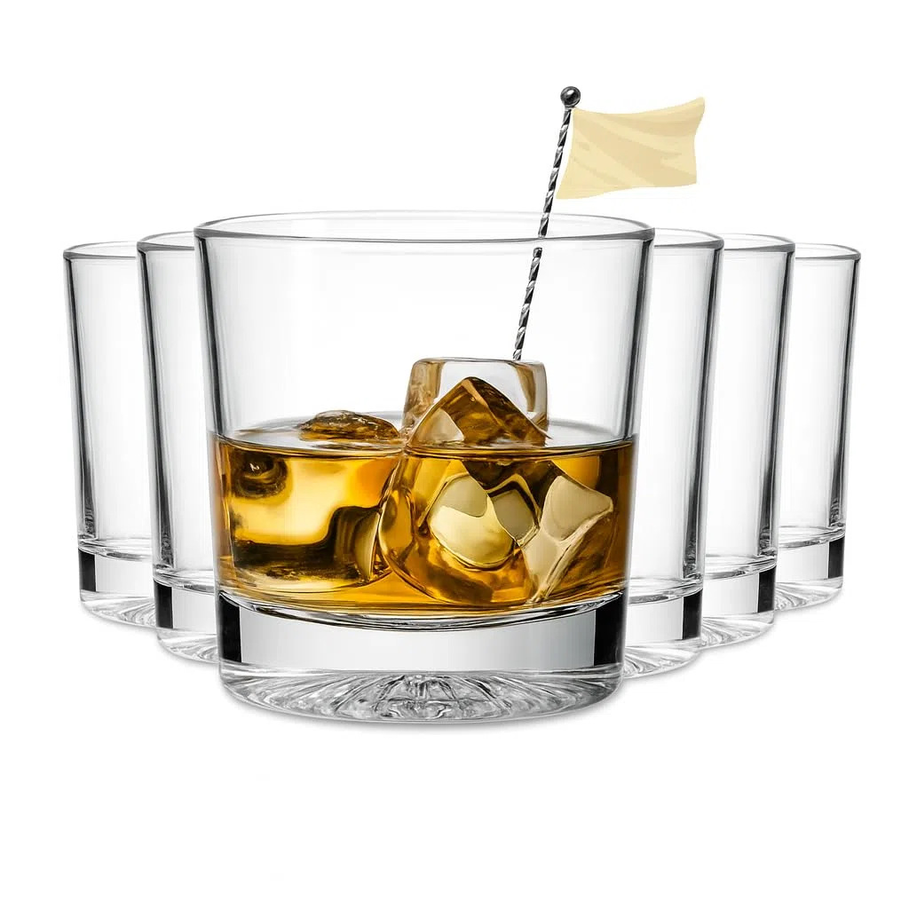 Tumbler Set di bicchieri "SCOTLAND" – 6 x 345 ml / 395 g – vetro spessore 3 mm – bicchieri acqua & bicchieri da whisky – trasparente e lavabile in lavastoviglie – bicchieri di alta qualità in