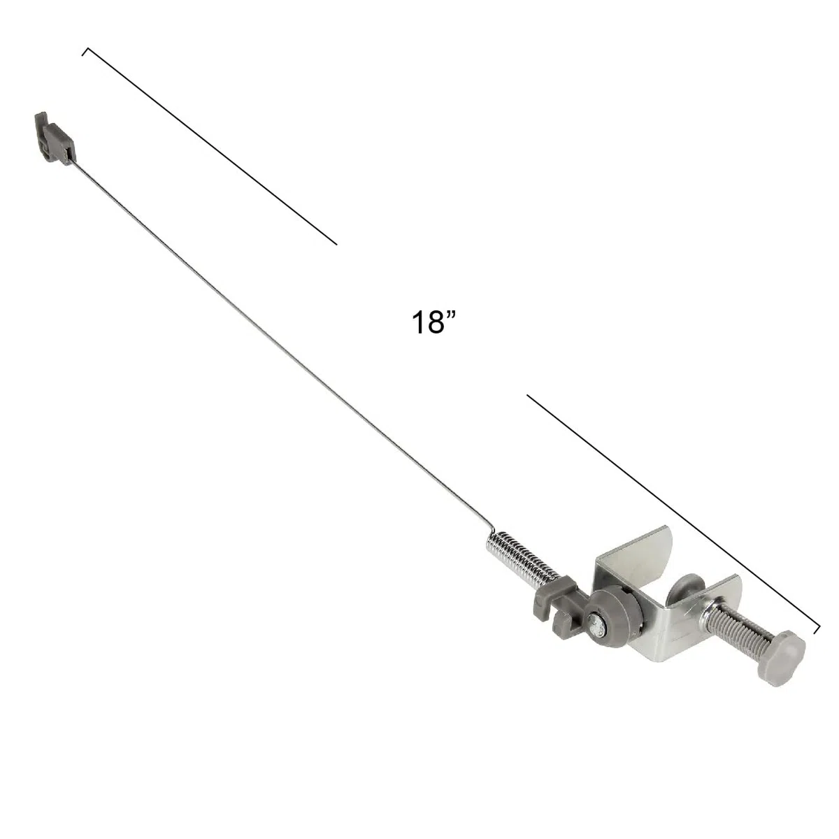 Household Essentials 175 Minder del Cavo in Ferro Verniciato a Polvere, Argento, Altezza 45,7 cm
