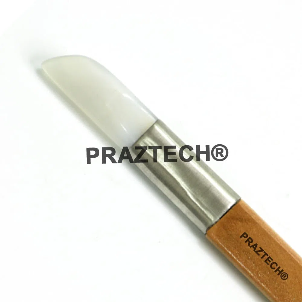 Combo 2 pezzi pietra naturale 100% agata brunitore gioiellieri strumento – fiamma hockey e bordi coltello | argilla metallica | applicare tono oro argento lamina di metallo | facile da usare