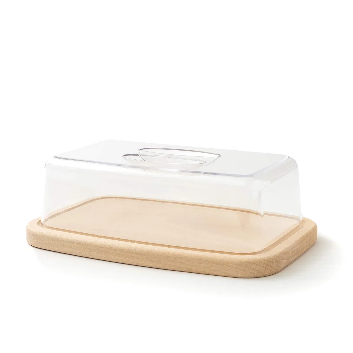 Tuuli Kitchen Formaggiera Piatto Formaggio Contenitore per Torte Porta Formaggi Tagliere con Coperchio Campana per Dolci (28x18x9 cm)