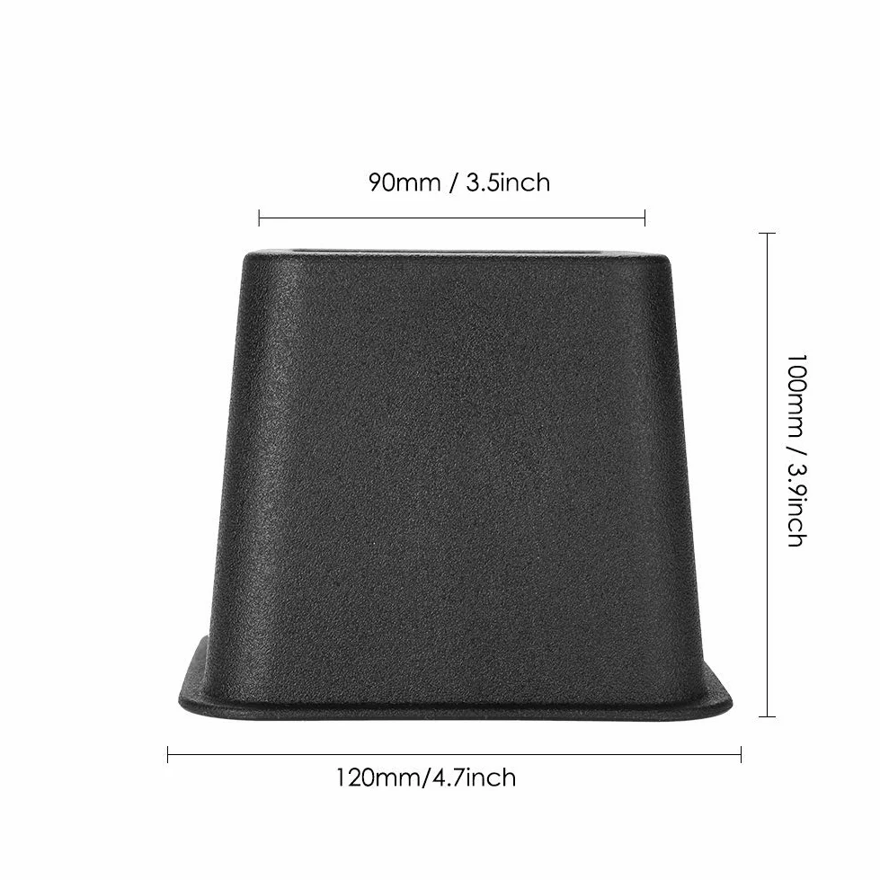 Ejoyous Rialzo per mobili Robusto, 4 Pezzi 5 Pollici (12 * 12 * 10cm) Set di alzate per Piedi di Tavolo Alto Letto Sedia Divano per deposito sotto Il Letto, Alzate per mobili Heavy Duty Resistenti