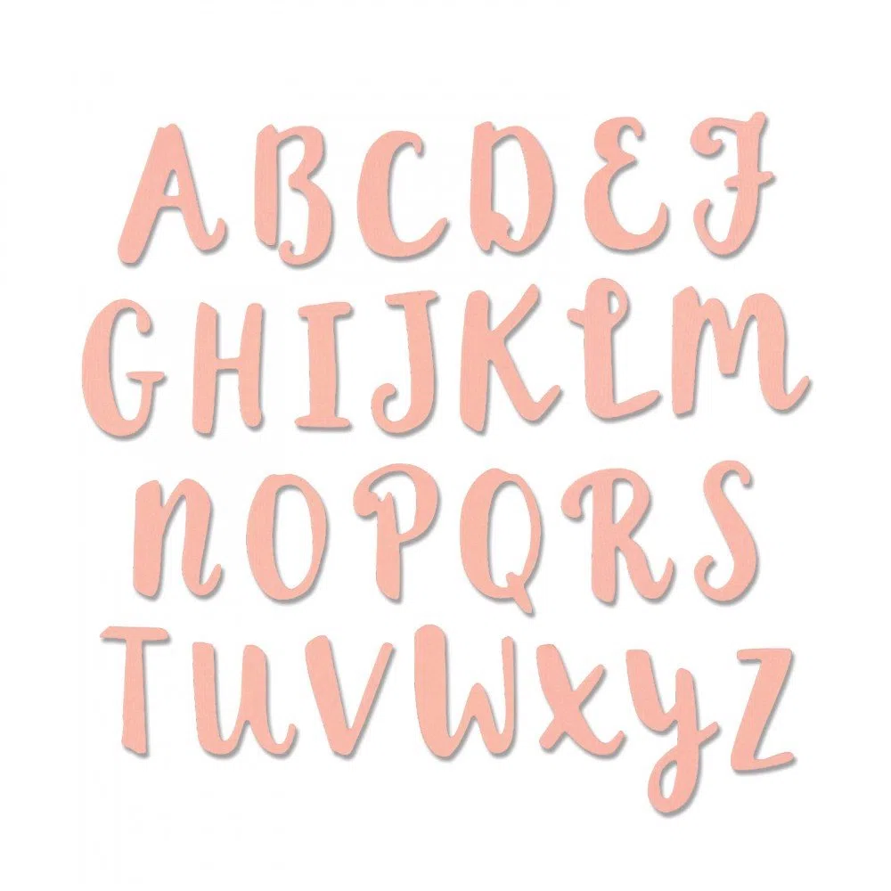 Sizzix Thinlits Fustelle Alfabeto a Pennello, Lettere Maiuscole