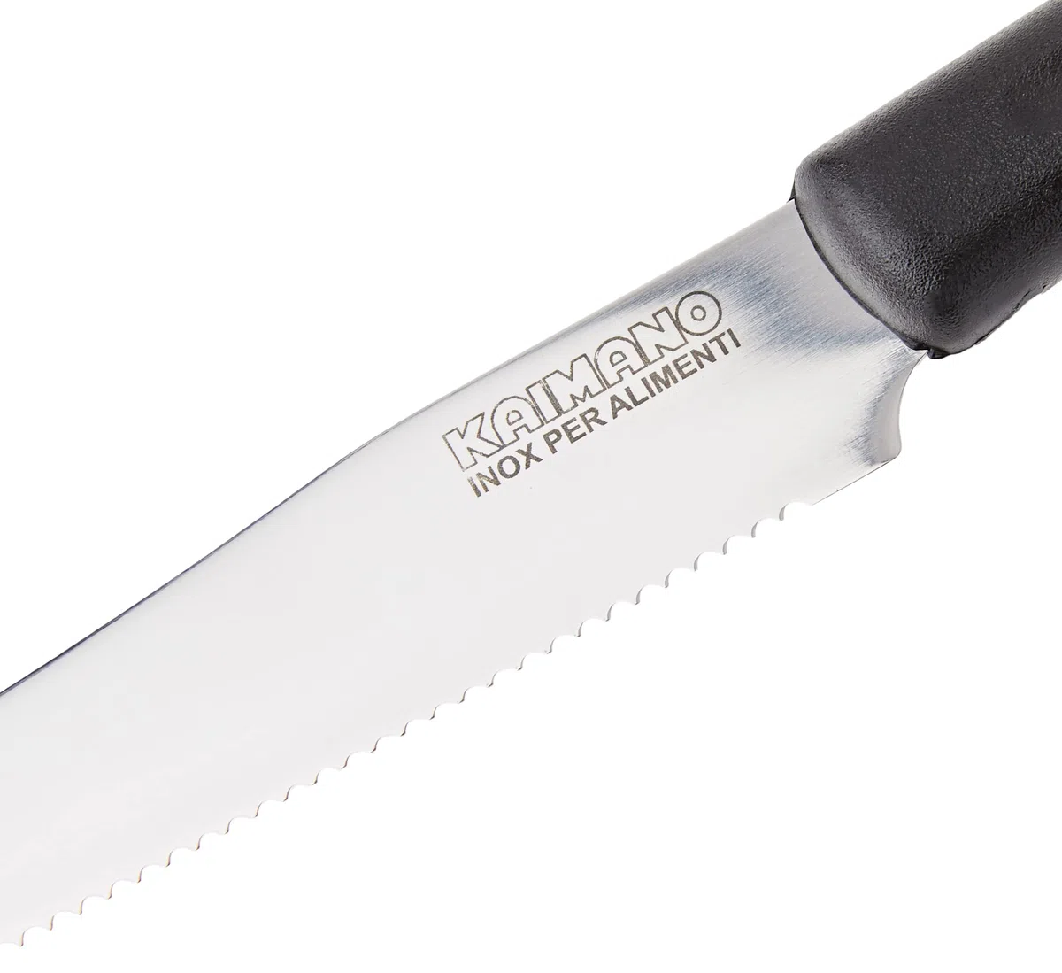 Kaimano KDN041512N Dinamik Coltelli da Tavola, Acciaio Inossidabile, Nero, 12 unità
