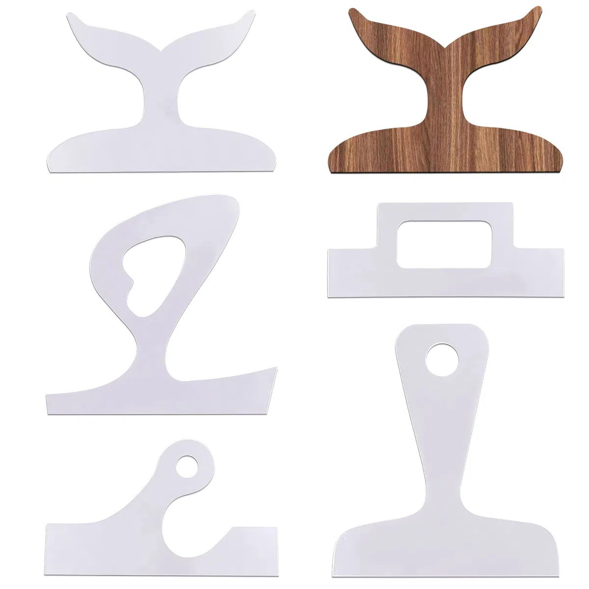 5pz Modelli di Manici per Tagliere in Acrilico, Modello Tagliere Modello di router per Tagliere Modello di Tracciatura per la Lavorazione del Legno (5 Stili)