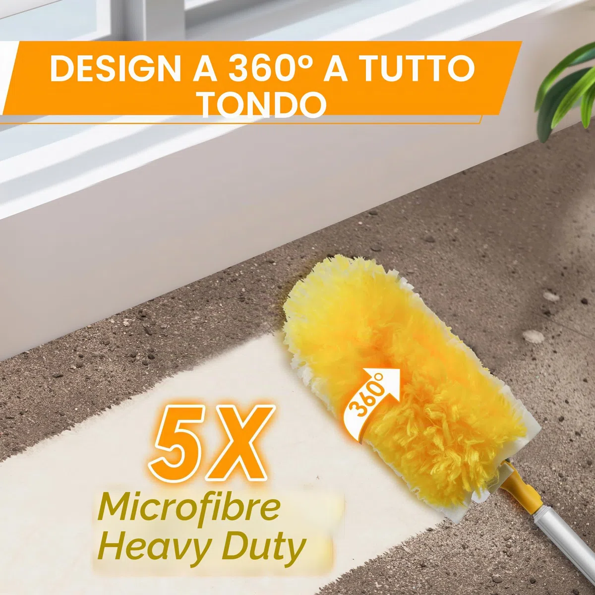 NEWE Duster Piumini Catturapolvere per Swiffer, 20 Piumini e 1 Alluminio Manici Telescopici 167.5 cm, 360 Gradi Cattura e Intrappola Polvere e Sporco con 5X Microfibre