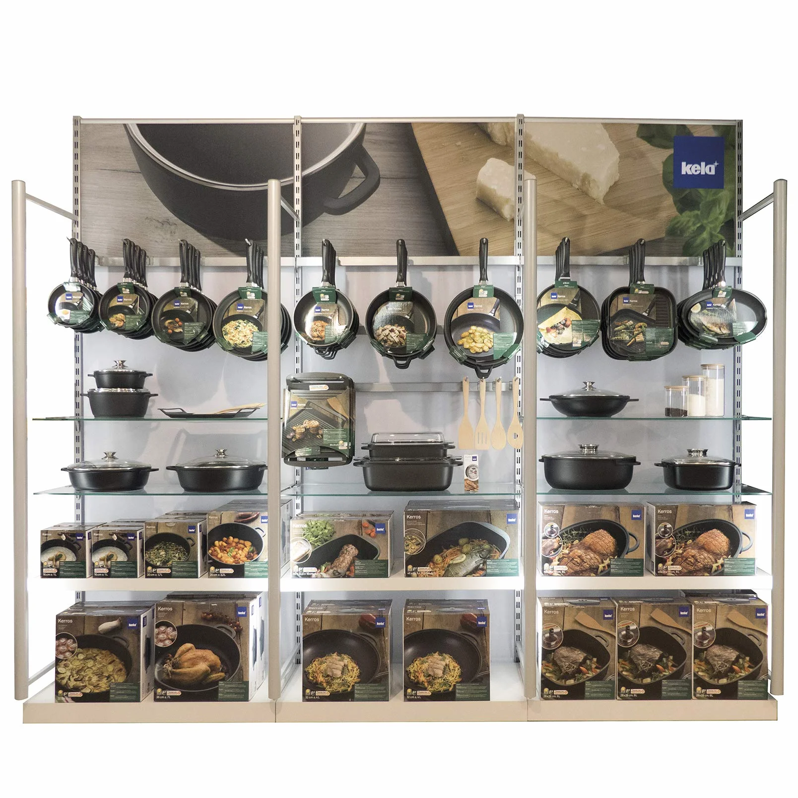 kela teglia con coperchio e pomello aromatico 8 litri KERROS con termometro per arrosti, teglia ovale per induzione, rivestita in alluminio pressofuso, pentola per stufato adatta al forno