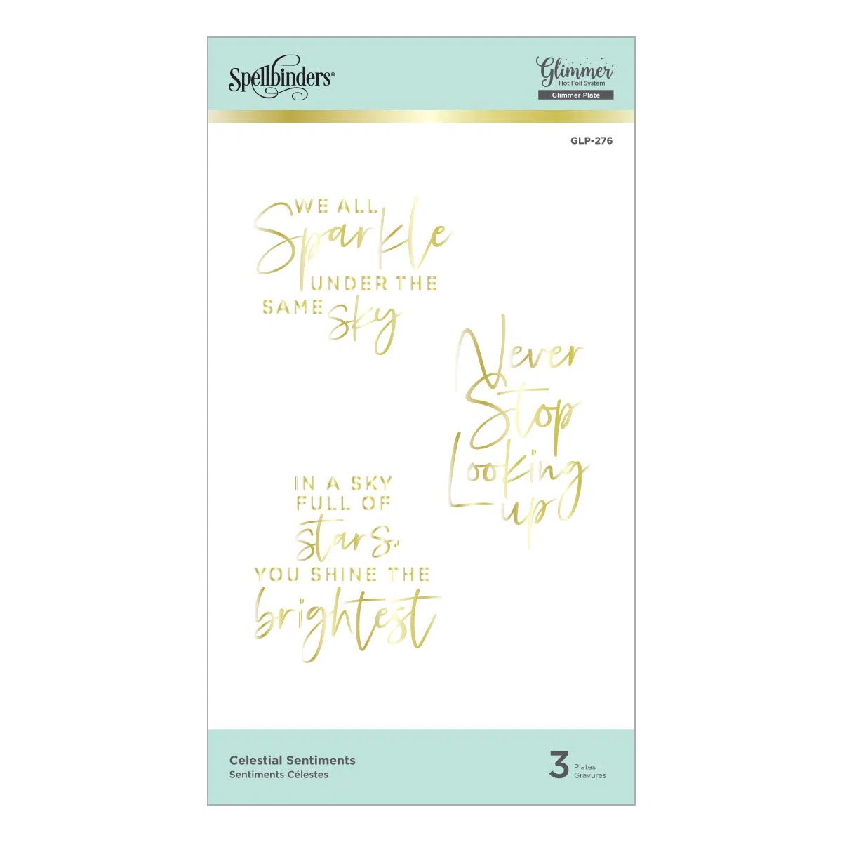 Spellbinders Piastra FOIL CALDO Celeste, Metallo