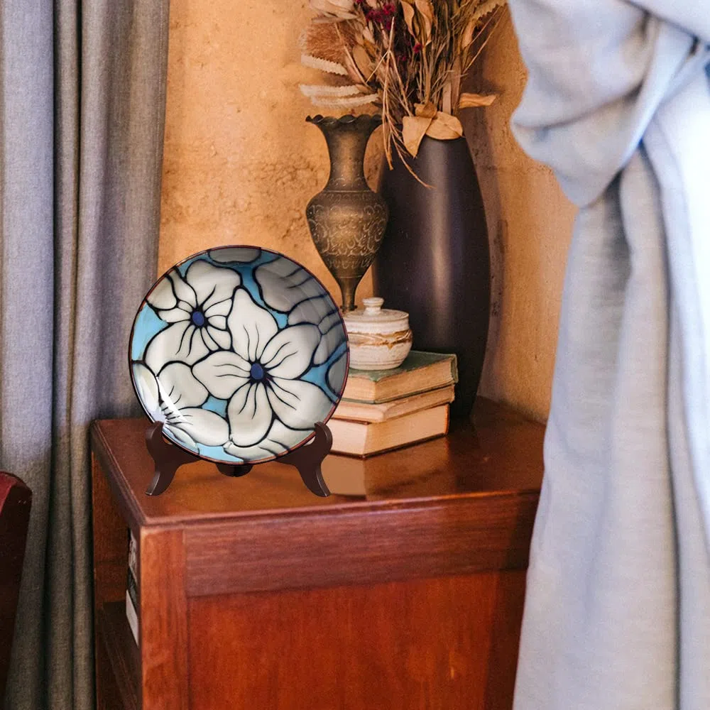 Yitexin Supporto per Piatti in Legno Espositore per decorazioni domestiche, cornici, cavalletti, opere d'arte (25 cm, 2 pezzi)