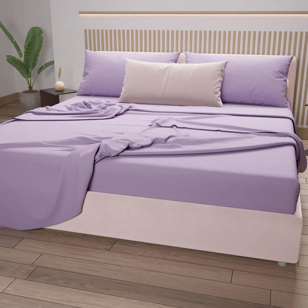 PETTI Artigiani Italiani - Set Lenzuola Cotone Singolo 3 Pezzi, Completo Letto con Lenzuolo Sopra, Lenzuolo Sotto con Angoli Elasticizzati e 1 Federa Lenzuola Lilla