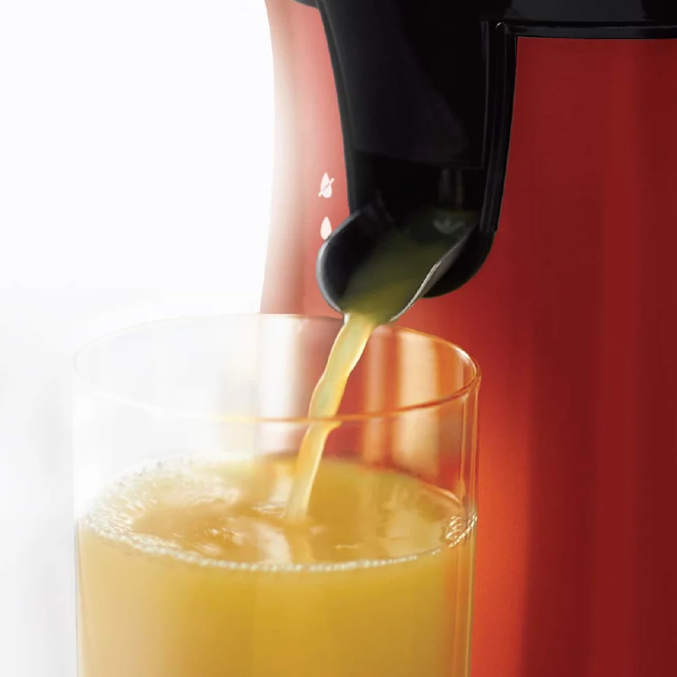 Russell Hobbs Spremiagrumi Elettrico, Bicchiere Grande E Piccolo, Rotazione Bidirezionale Destra, Sinistra, Antigoccia, Lavastoviglie Ok, 60 W, Senza Bpa, Rosso, 26010-56