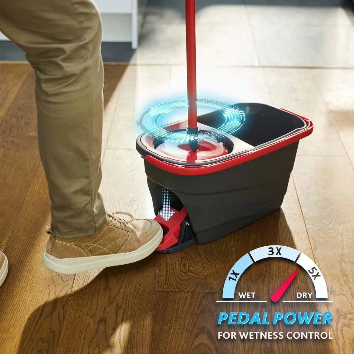 Vileda Lavapavimenti Turbo Smart, Microfibra In Poliestere Con Sistema A Pedale, ‎Standard