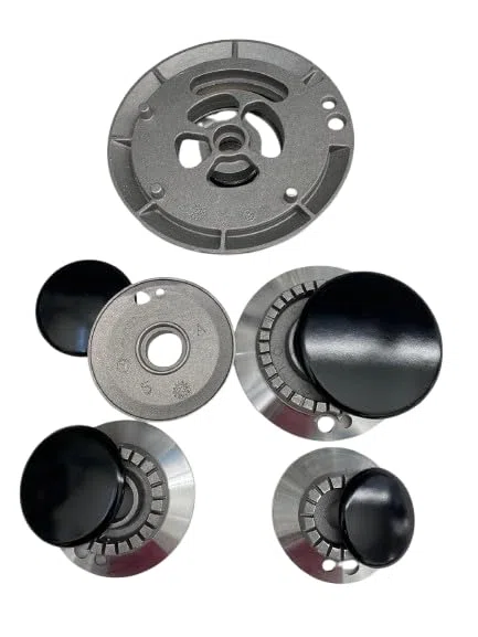 SET 5 FUOCHI COMPATIBILI CON SMEG cod rif. 870650451-882410074 - 882410066 - S5346+B A GAS 1 CORONA GIGANTE 1 GRANDE 2 MEDI UGUALI 1 PICCOLO(superiore garantiti made in italy)