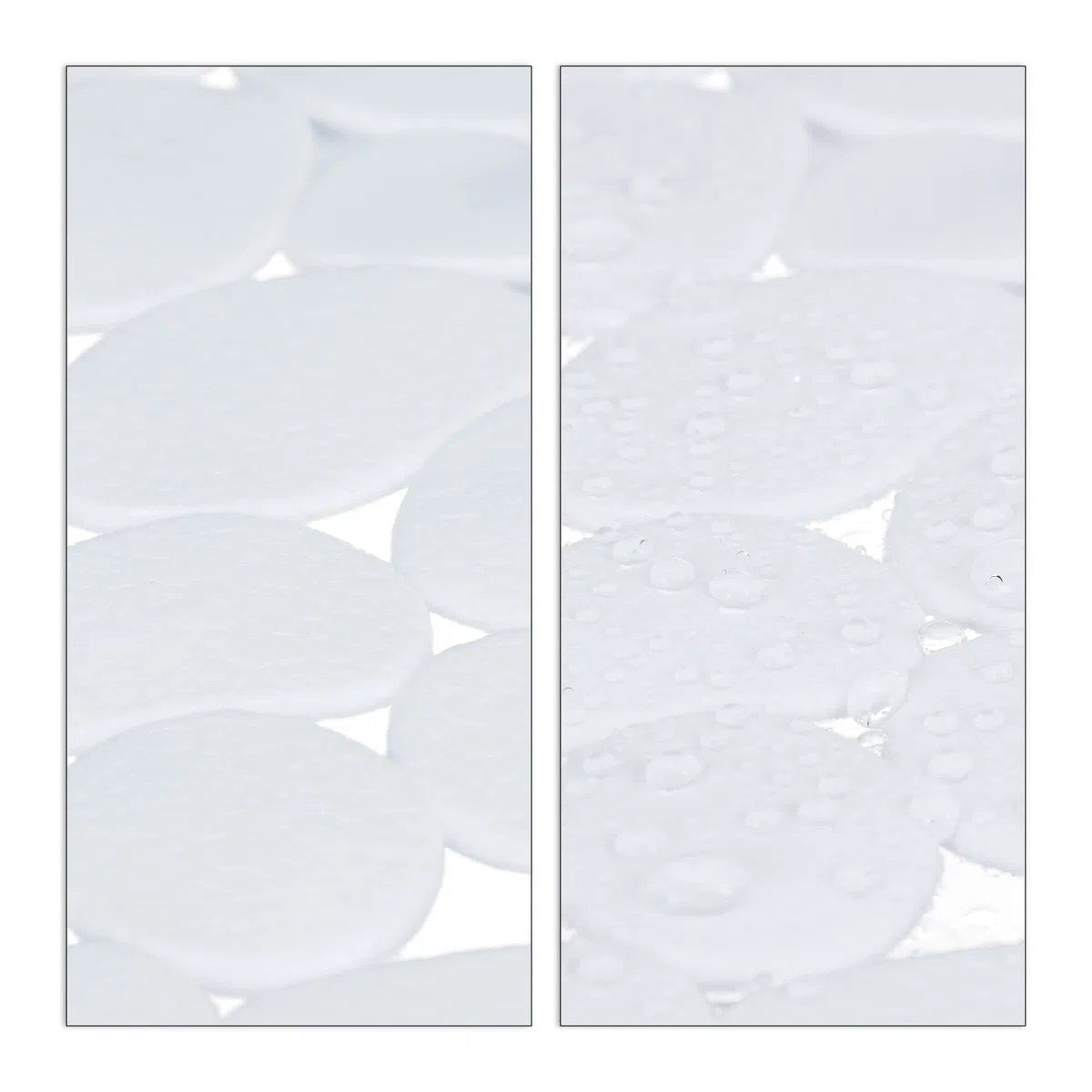 Relaxdays Tappetino Antiscivolo per Vasca da Bagno, Tappeto, con Ventose, Lavabile, Dimensioni LxP: 36 x 68 cm, Bianco