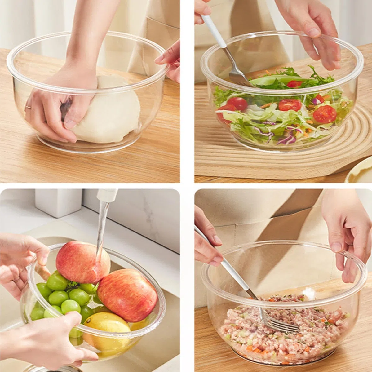 Scatola di lievitazione 'impasto, Contenitore trasparente per alimenti, Contenitore per lievitazione con coperchio, Scatola di pasta per pane fatta in casa, Scatola di conservazione per pasta per