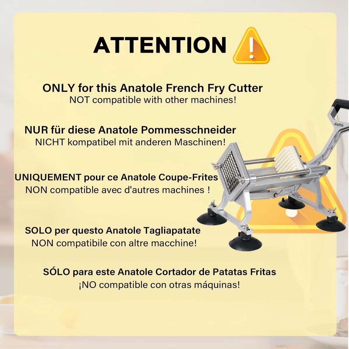 Anatole Ventose per Tagliapatate per Patate Fritte (Set di 4)