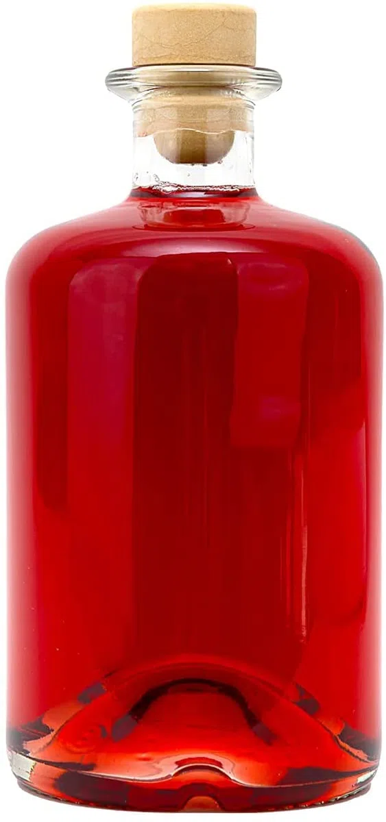 10 bottiglie vuote di vetro da 350 ml, flaconi da farmacista con tappo di sughero, per vino, liquore, aceto e olio, da riempire, 0,35 l