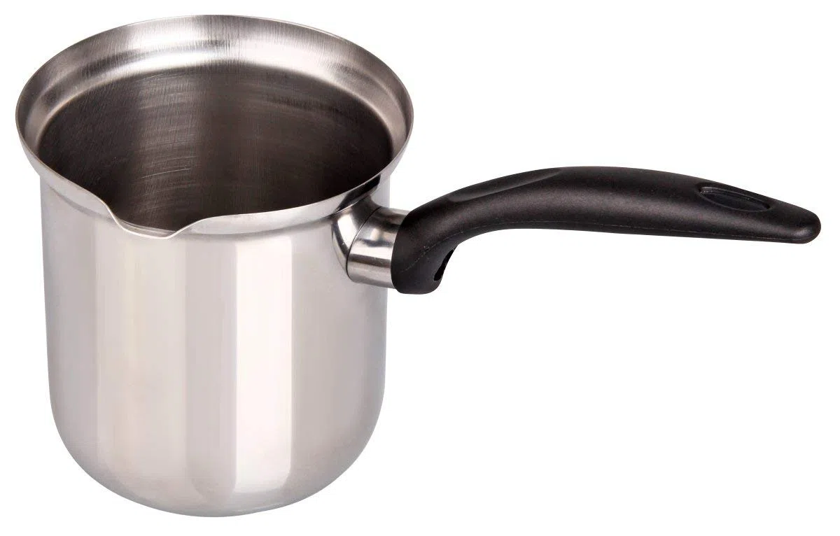 FACKELMANN - Pentolino per caffè e Latte, 800 ml, Acciaio Inox, Nero/Argento, Diametro ca. 9 cm