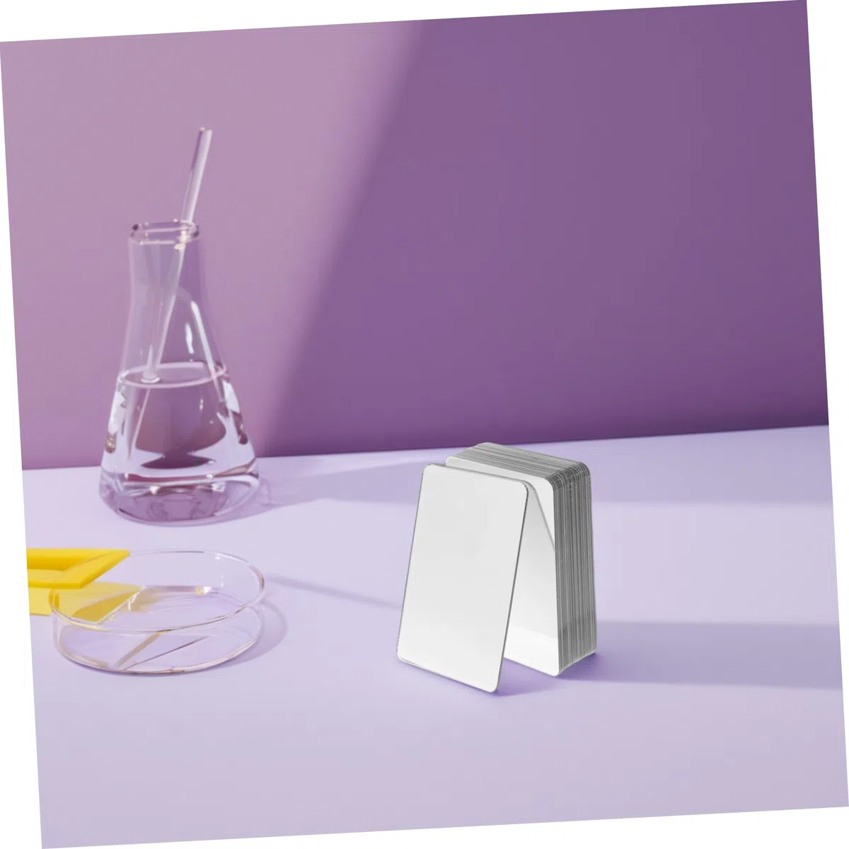 Mikikit Mini Piastrelle Specchio Quadrate in Acrilico Riflettente 20 Pezzi Facili da Tagliare per Esperimenti Scientifici per Ragazzo Ragazza e Studenti in Progetti di Artigianato