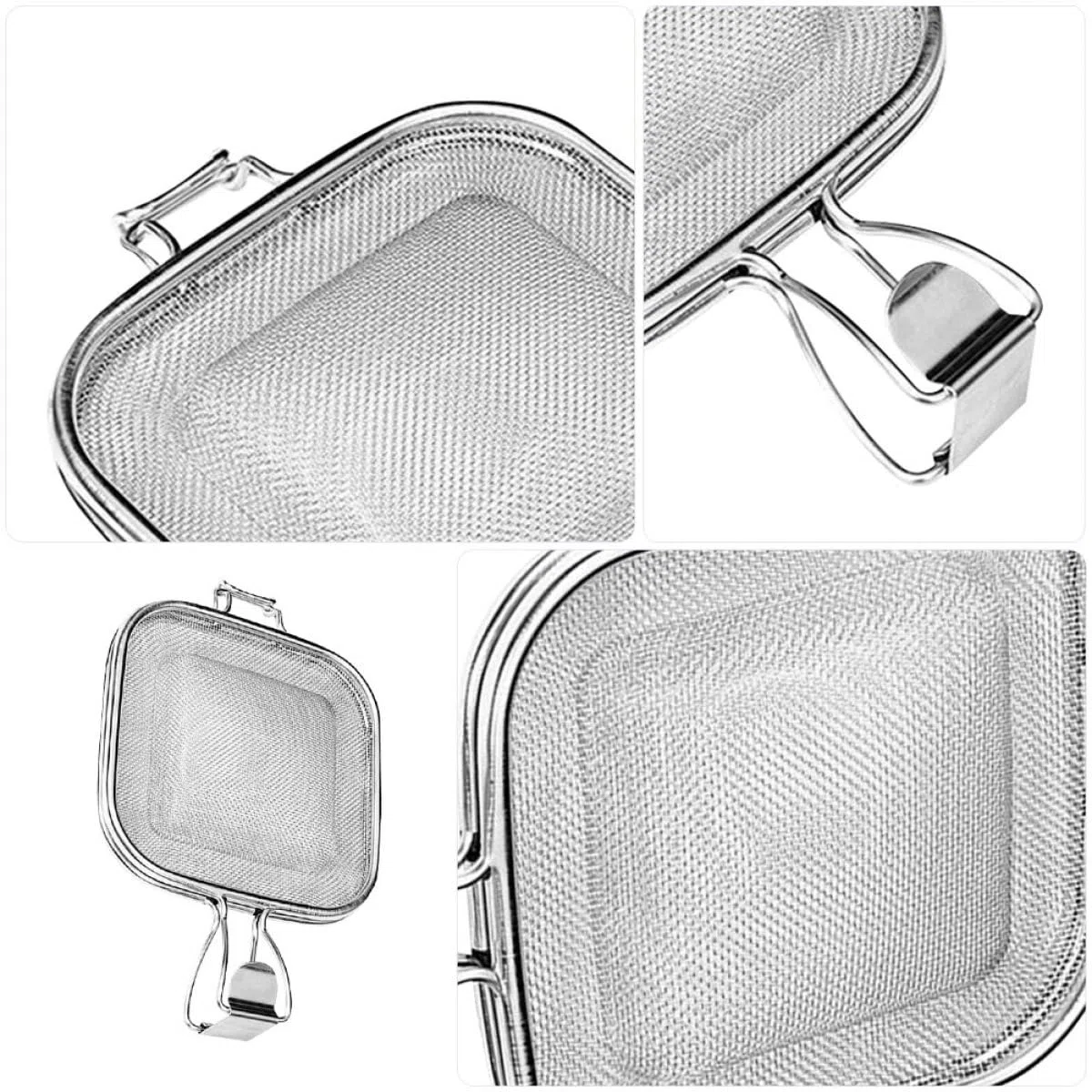 Pinze Toast per Forno Clip di Pane Multiuso 10.4X6.3X1.4 Pollici Design Vuoto per Circolazione Aria Perfette per Cottura Panini in Forno e Griglia