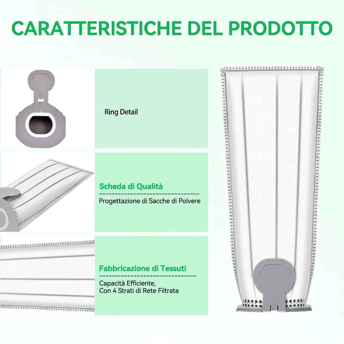 15 Sacchetti Folletto Compatibili Vk7s Vk7 Fp7s Fp7,3 Filtro Motore,per Kobold VK7 Filtro Sacchi Accessori