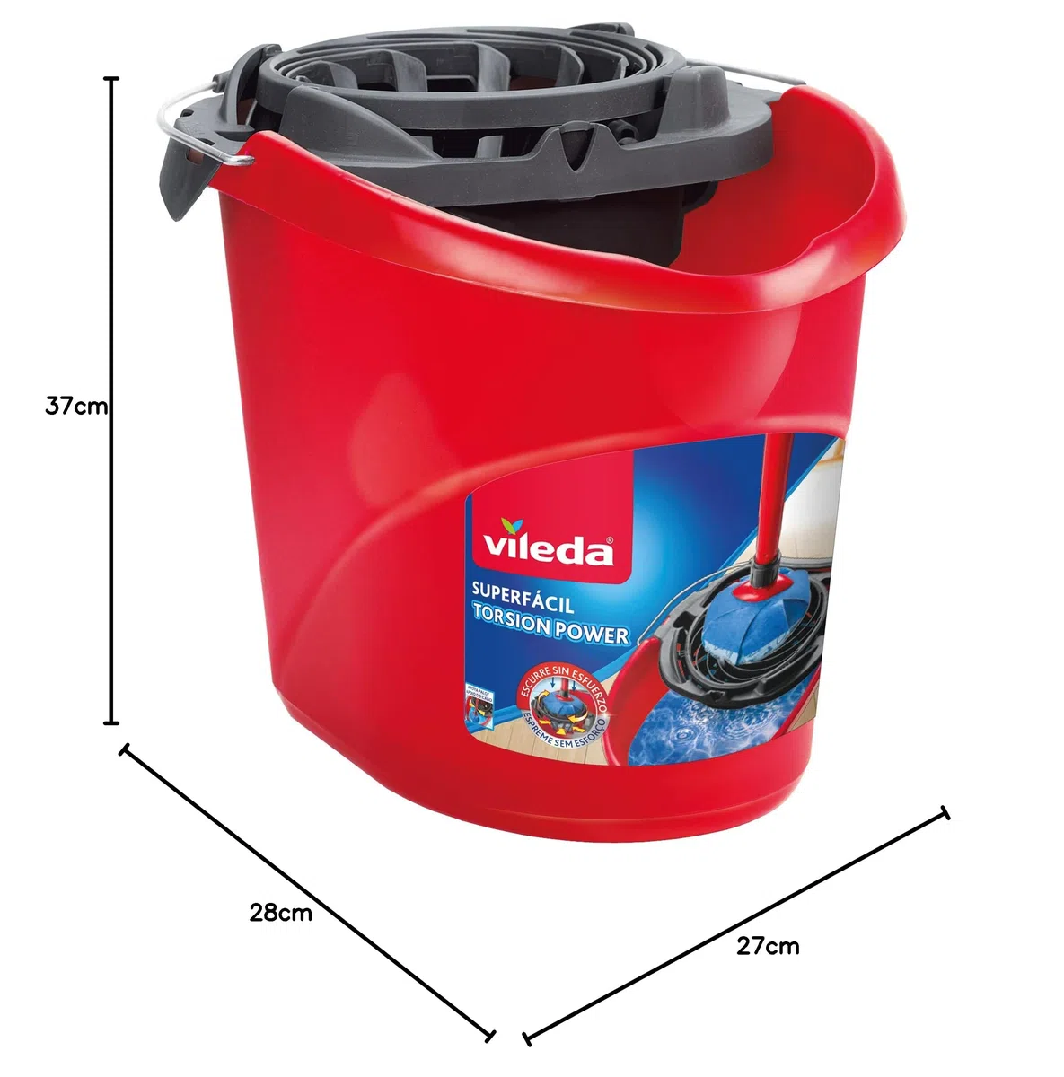 Vileda Super Fácil - Secchio mop e strizzatore
