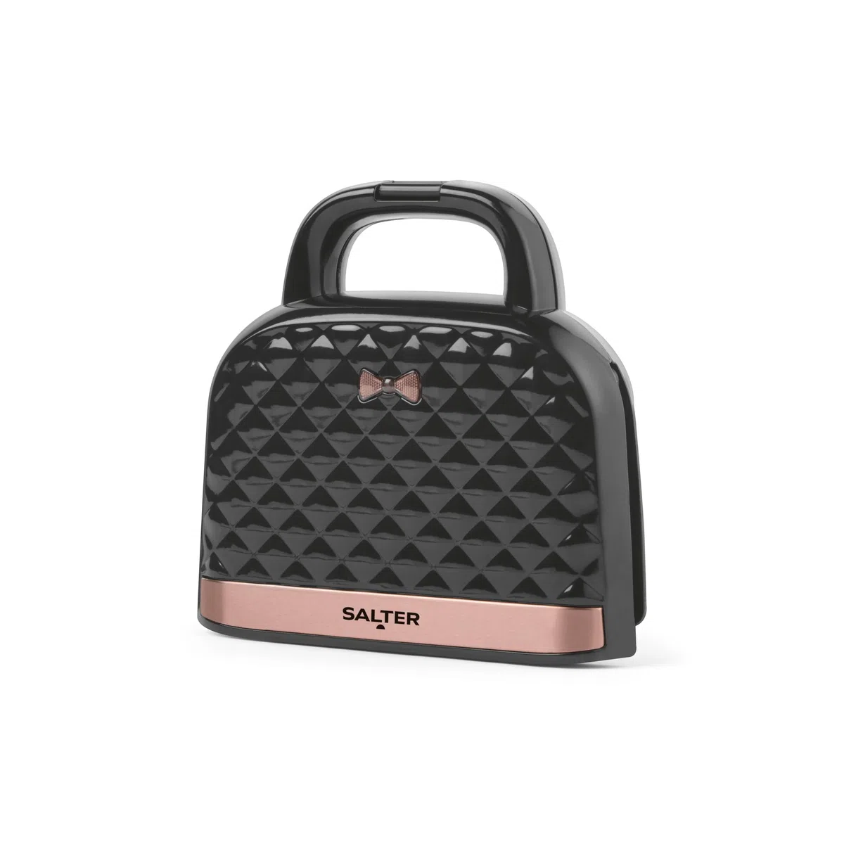 Salter Tostiera elettrica a 2 panini – Tostapane a forma di borsa con piastre antiaderenti profonde, controllo automatico della temperatura, manico a tocco freddo, 750 W