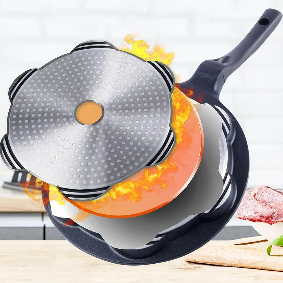 Orion - Padella per Gli Occhi Ø 27 cm, per Uova Fritte per 7 Uova, Padella per Crepe a Gas, per induzione, con Rivestimento Antiaderente