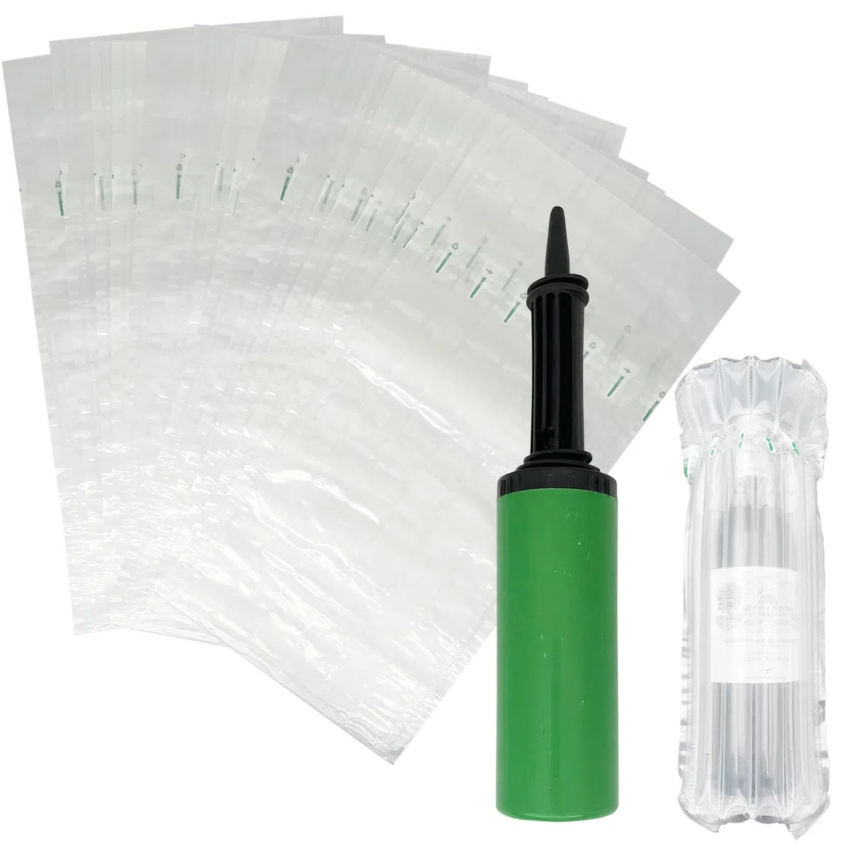 50x Sacchetti Protettivi per Bottiglie di Vino (con Pompa) - Imballaggio Gonfiabile Pluriball Riutilizzabile - Custodia Buste Aria per Trasporto Bottiglie, Olio, Cosmetici e Oggetti Fragili
