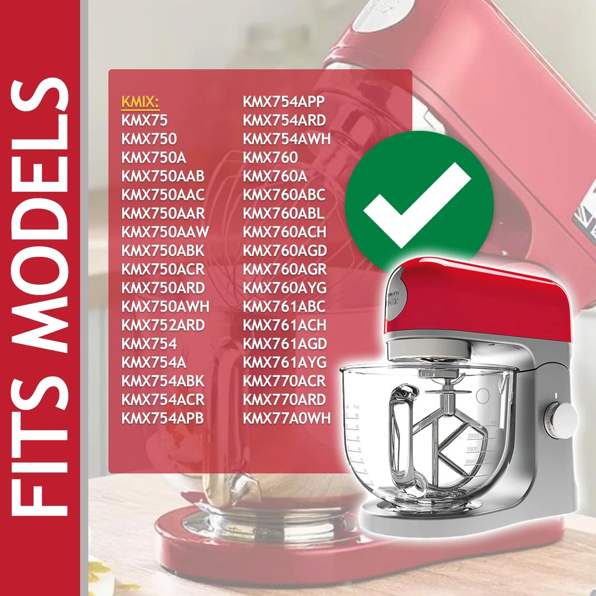 SPARES2GO Set di prese per ciotola + ghiere per Kenwood robot da cucina KMIX KMX75 KMX750 KMX754 KMX760 KMX761 KMX770 (4 alette)