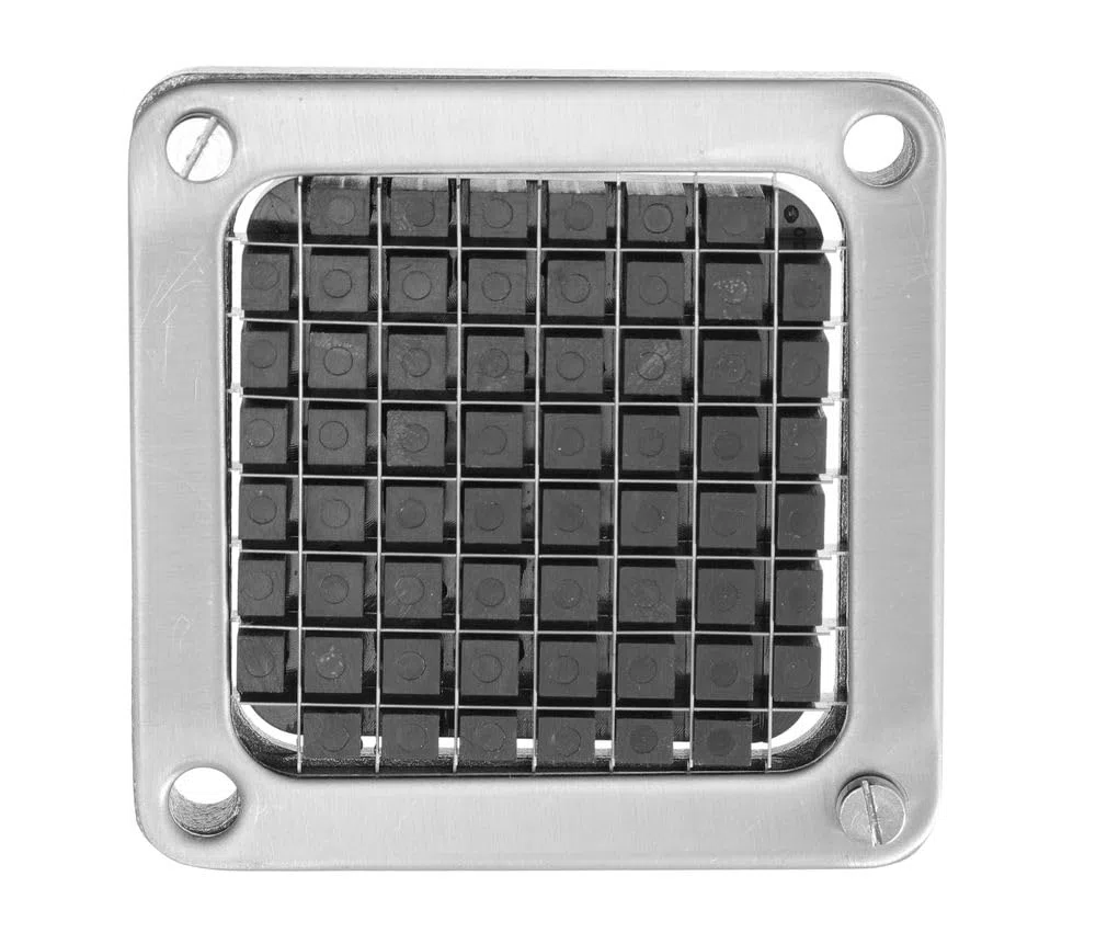 HENDI Blocco lame per tagliapatate, 11 mm, con piastra di spinta, 110x110x(H) 10mm, alluminio e acciaio inox