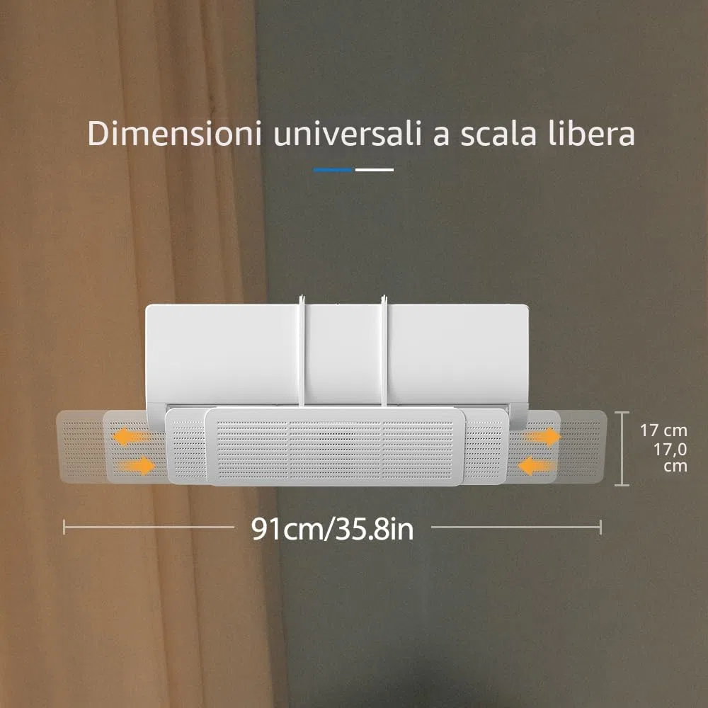 Deflettore Condizionatore Universale Regolabile Deflettore Aria Condizionata Deviatore Aria Condizionatore Deflettore Climatizzatore per casa Ufficio Anziani Neonati Donne in Gravidanza Bambini