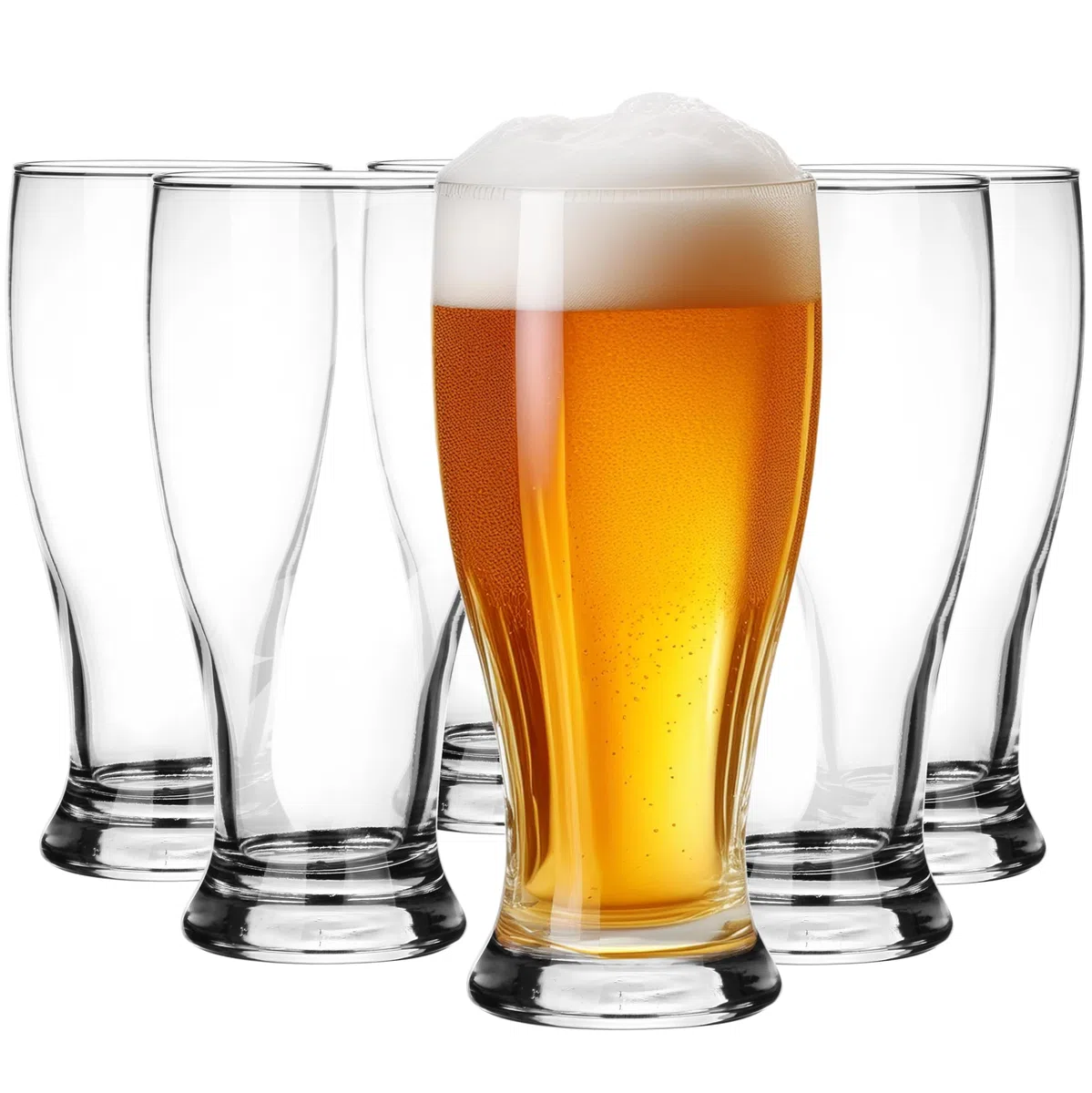 Glasmark Krosno - Set di bicchieri da birra, 6 x 500 ml, lavabili in lavastoviglie