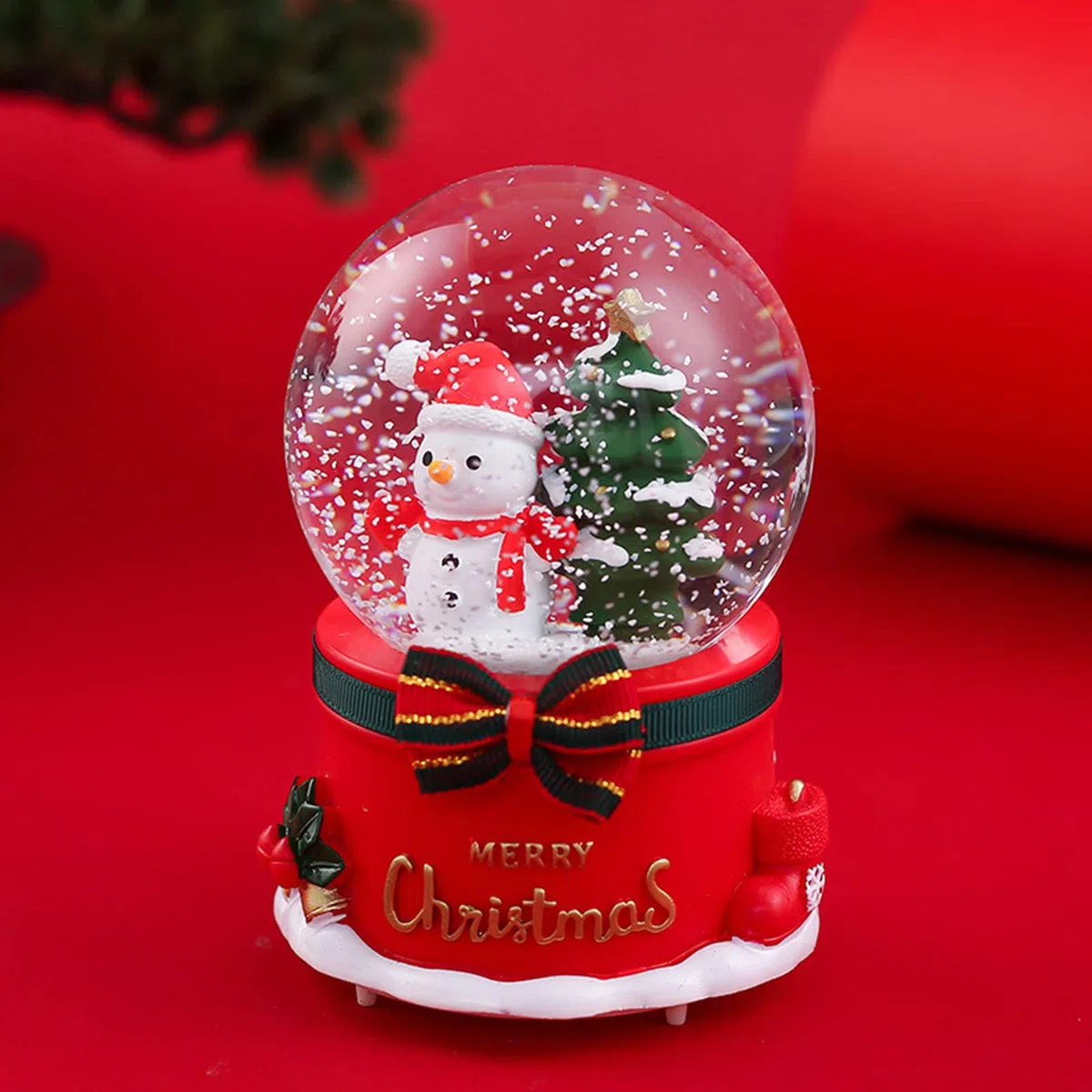Hileyu Globo di Neve Musicale di Natale Creativo Carillon di Babbo Natale Bagliore di Fiocchi di Neve Regalo di Compleanno per Bambini Decorazione Natalizia