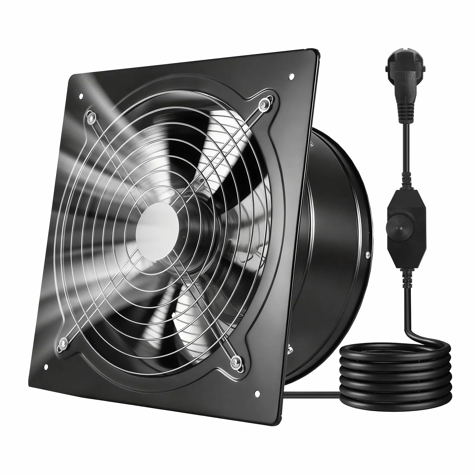 VEVOR Ventilatore di Scarico da 304 mm, Ventilatore di Sfiato a Parete ad Alta Velocità da 1558 CFM con Controllo della Velocità, Basso Consumo da 70 W, per Soffitta, Garage, Cantina, Officina