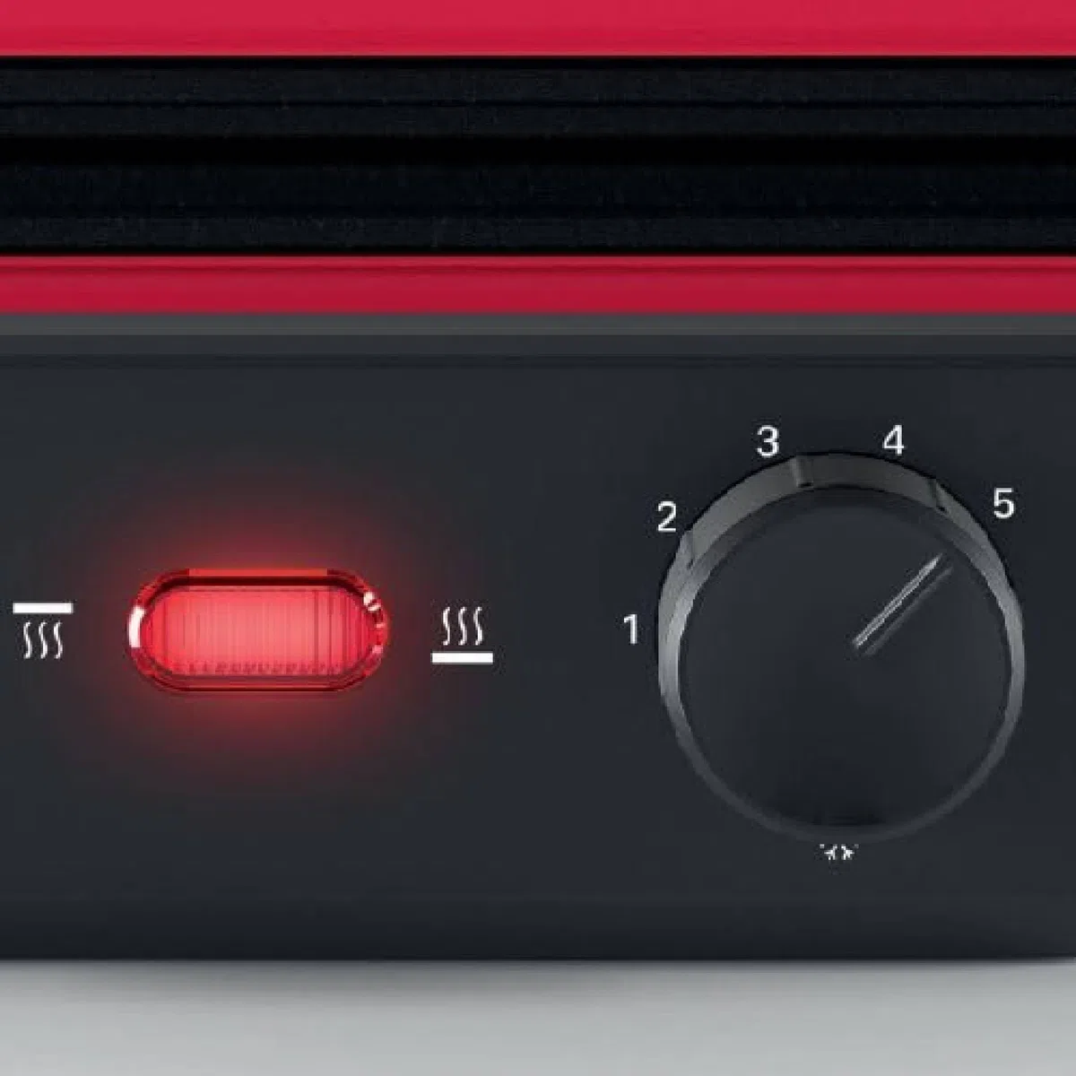 Bosch Bistecchiera TCG4104, 3 Posizioni di Cottura, 5 Livelli di temperatura, 2000W, Piastre Grill in Alluminio Rimovibili e Lavabili in Lavastoviglie, Rivestimento Ceramico Antiaderente, Rosso