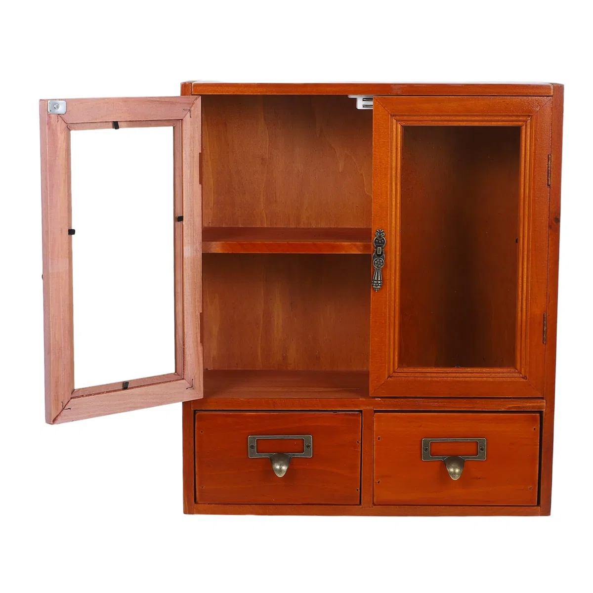 HEALLILY Mobiletto Portaoggetti in Legno da Parete Mobiletto Portaoggetti da Banco per Casa in Legno Contenitore Salvaspazio