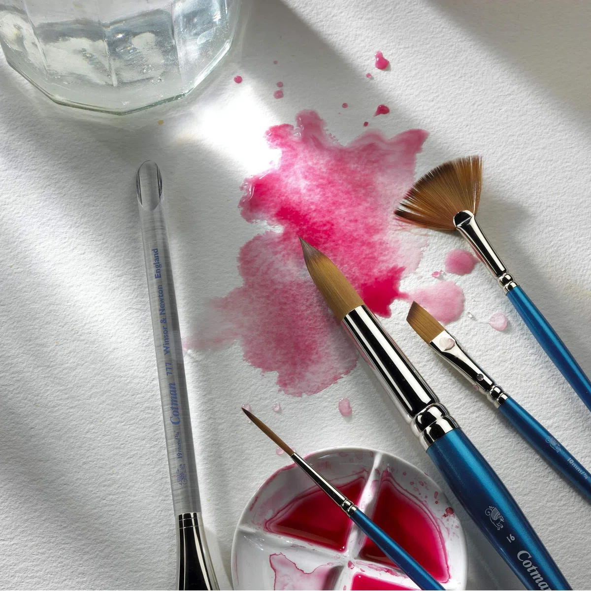 Winsor & Newton, Pennello Sintetico a Manico Corto, Serie 666, 25 mm