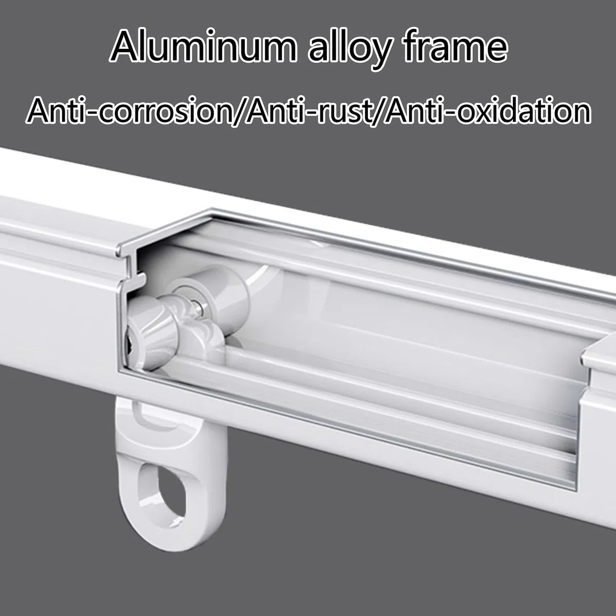 Binario Per Tende Doppio, Bastone Tenda Soffitto In Alluminio, Resistente Binario Tenda Soffitto Silenziose E Lisce Per Divisorio Tra Soggiorno E Camera Da Letto(White,2.1m)