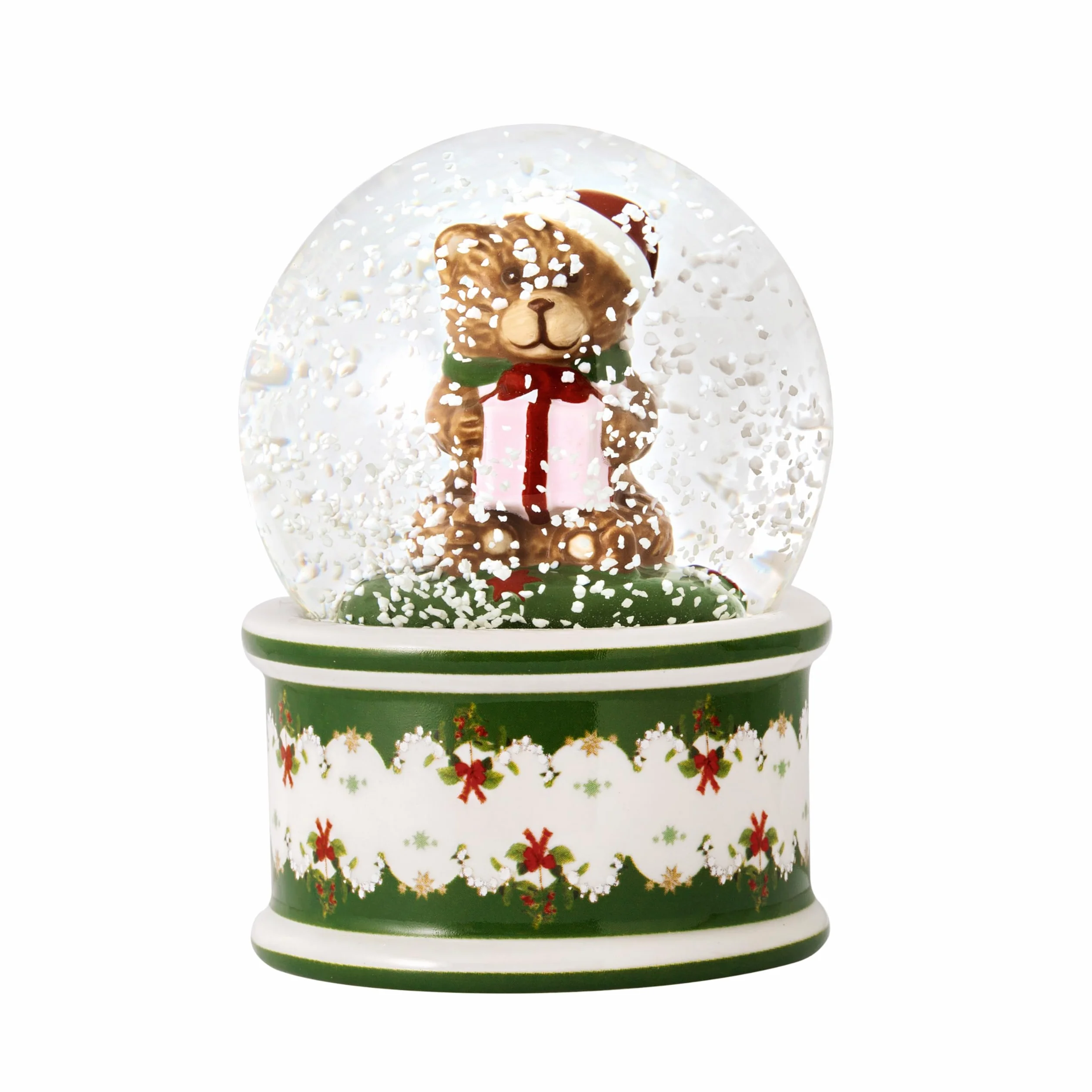 Villeroy & Boch - Christmas Toy's Palla Neve Piccola, Motivo Orso Variopinto, Decorazione Natalizie, Decorazioni, Casa Decorazioni, Xmas, Natale, Porcellana, Vetro